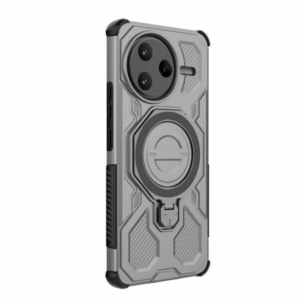 Redmi K80 Pro 5G J-20 Solid Färg MagSafe Magnetisk TPU+PC Mobilskal Grå