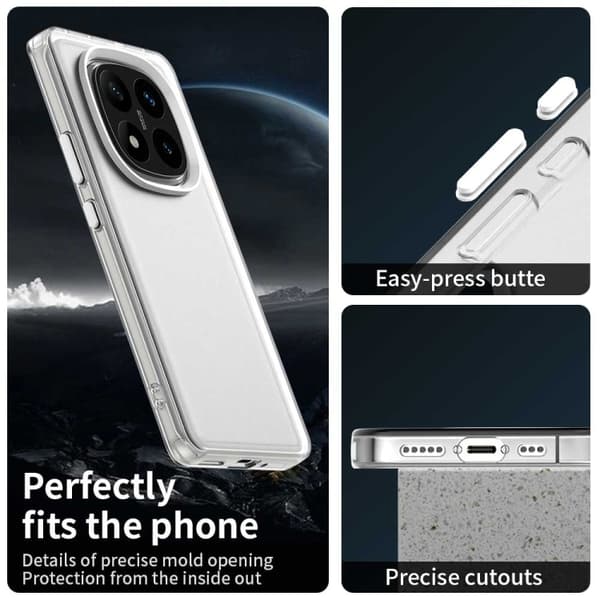 Redmi Note 14 Pro 5G - Candy PC Hybrid TPU Stöttåligt Mobilskal Vit
