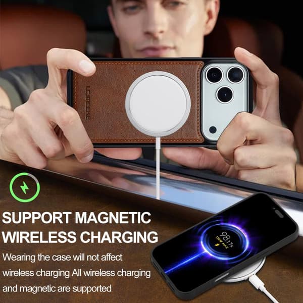 iPhone 18 Pro Max / iPhone 17 Pro Max Skal med MagSafe från LC.IMEEKE Brun