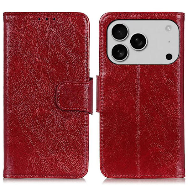 iPhone 17 Pro Max Skal - Nappa-texturläder Röd