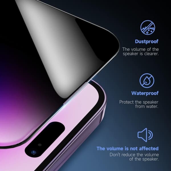 iPhone 18 Pro Max / iPhone 17 Pro Max - LK Lätt Installera Integritet Härdat Glasfilm