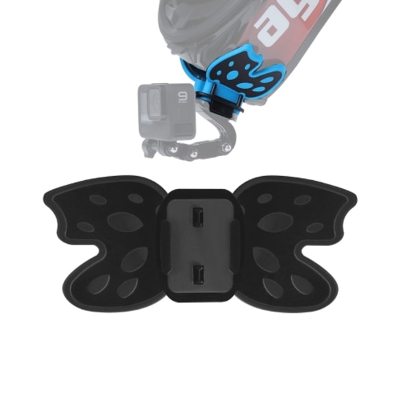 Fjärilshjälmfäste Adapter för GoPro Hero12 Black / Hero11 /10 /9 /8 /7 /6 /5, Insta360 Ace / Ace Pro, DJI Osmo Action 4 och andra actionkameror Svart