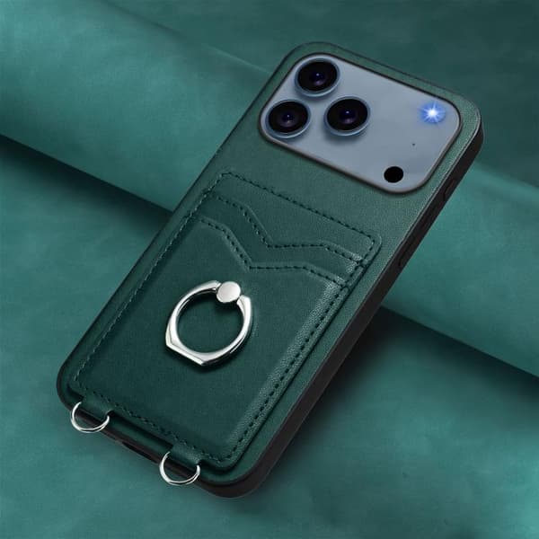 iPhone 17 Pro Max Skal med R20 Ringkortshållare Grön