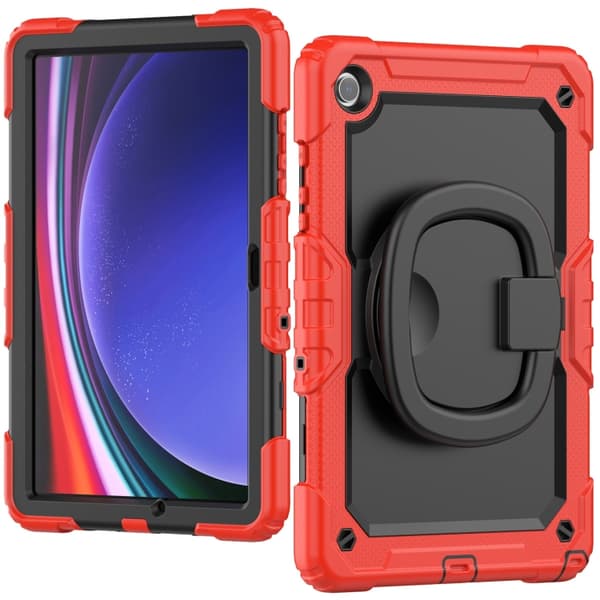 Samsung Galaxy Tab A9+ / A11+ Silikonfodral med Axelrem Röd