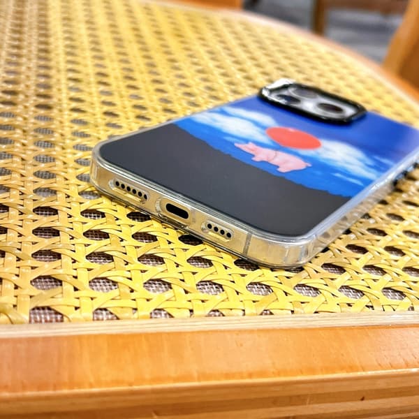 iPhone 16 Pro Max Dubbel Lager IMD Mönster TPU Skal Nyårsorm