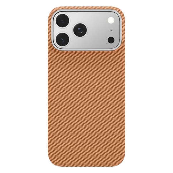 iPhone 18 Pro Max / iPhone 17 Pro Max Skal - 600D Fin Korn Kolfiber med MagSafe Brun
