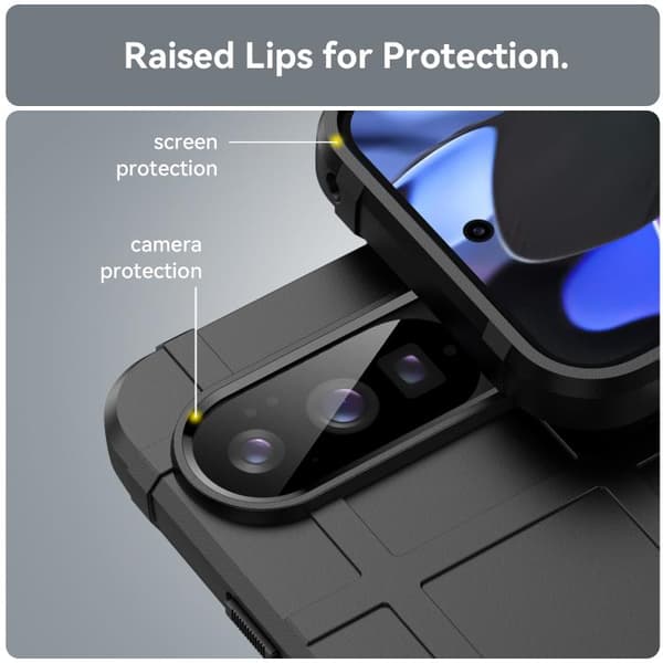 för Pixel 10 Pro Skal - Full Coverage Shockproof TPU Telefonfodral Svart