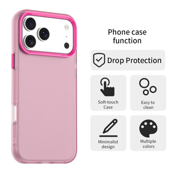 iPhone 18 Pro Max / iPhone 17 Pro Max Skal - Candy PC Hybrid TPU Stöttålig Röd