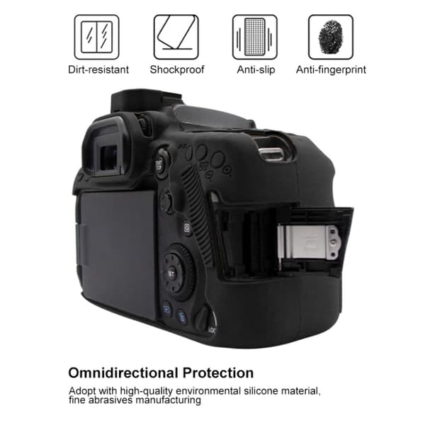 Mjukt silikonfodral för Canon EOS 90D Svart