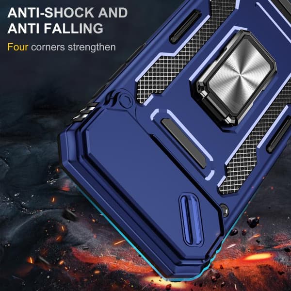 iPhone 17 Air - Armor PC + TPU Kameraskydd Skal Marinblå