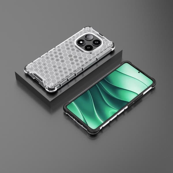 Redmi Note 14 Pro 5G - Honeycomb Stötsäker Mobilskal Vit