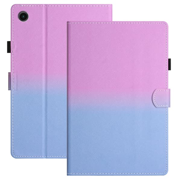 Samsung Galaxy Tab A9+ / A11+ Smart Läderfodral med Gradient Design Lila Blå