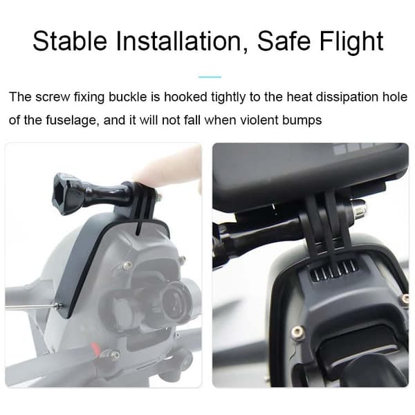För DJI FPV Top Expansion Adapter Bracket Sports Camera Bracket