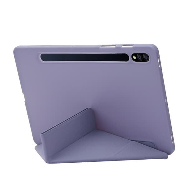 Samsung Galaxy Tab S8+/S7+ Silikonläderfodral Lila