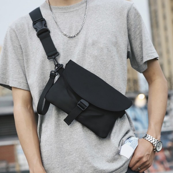 Arbetskläder Crossbody Bag Enkelt Axel Casual Liten Väska Svart