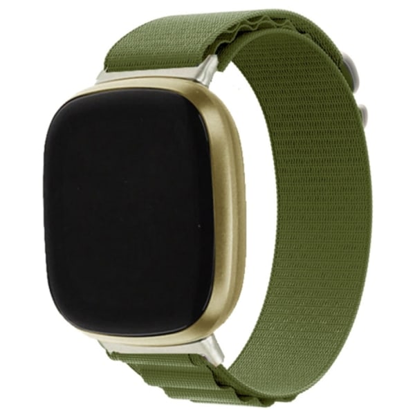 För Fitbit Versa 3 / Sense Universal Loop Nylon Watch Band Green