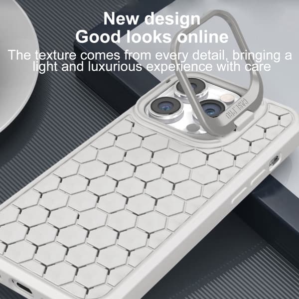 iPhone 16 Pro Max Honeycomb Strålande Linshållare Magsafe Skal Blå
