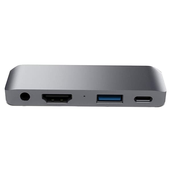 HW-TC29 4-i-1 USB-C Multifunktionell Hub Adapter för iPad Pro (Grå) - Snabb Laddning, Plug & Play, Kompakt Design