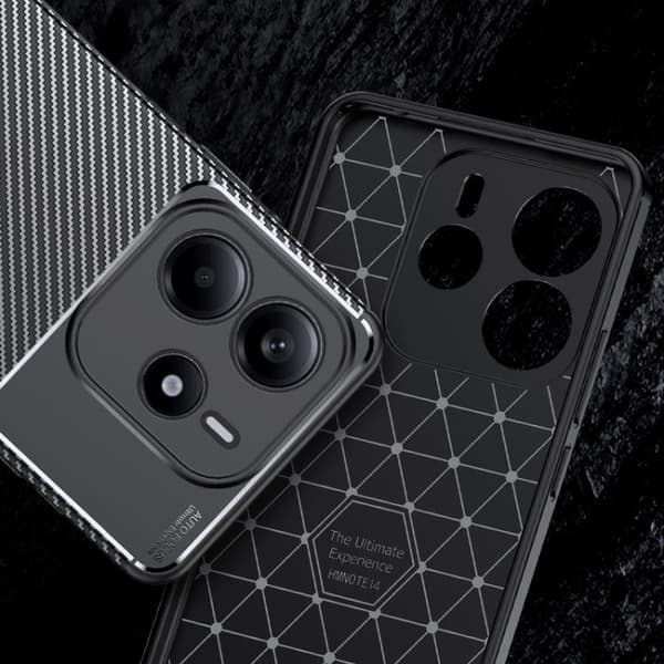 Redmi Note 14 4G - Stöttålig TPU-fodral med kolfibertextur,