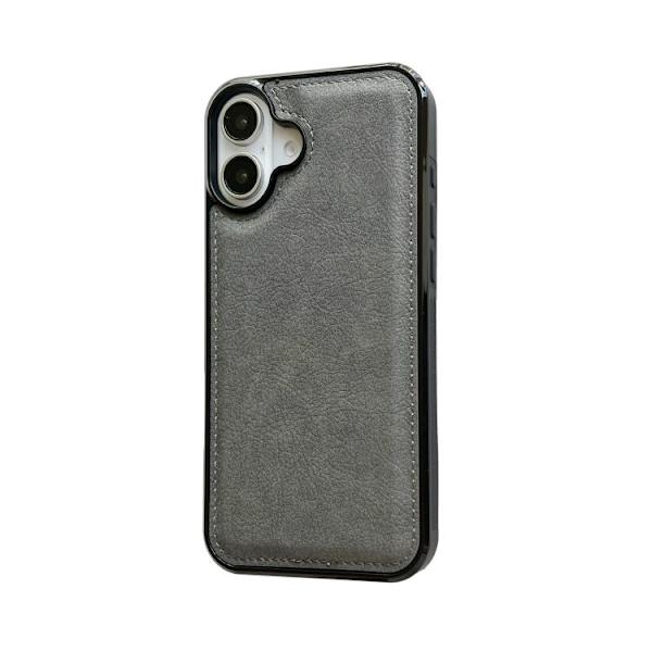 iPhone 17 Skal - Lädertextur Grå