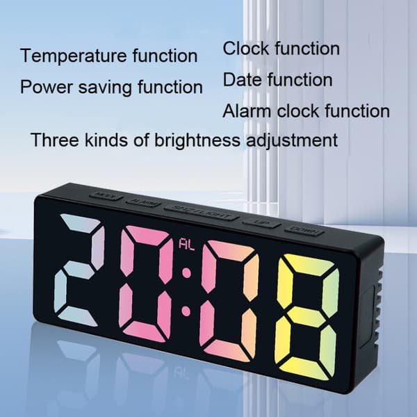 3806C LED Elektronisk Hem Vardagsrum Skrivbordsklocka Evighetskalender Digital Bordsur