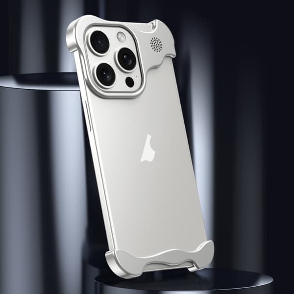iPhone 16 Pro Max Aromaterapi Legeringsramlös Skal Silver