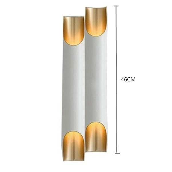 Vit modern vägglampa LED aluminiumlegering rörbelysning, stil: Enkelt rör svart