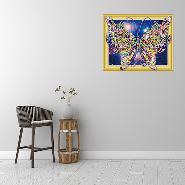 5D DIY Diamond painting - Fjäril