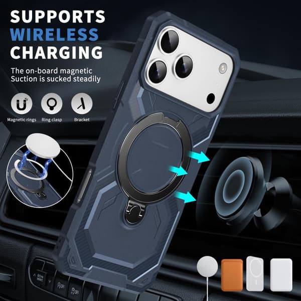 iPhone 18 Pro Max / iPhone 17 Pro Max Frostad MagSafe Skal Blå