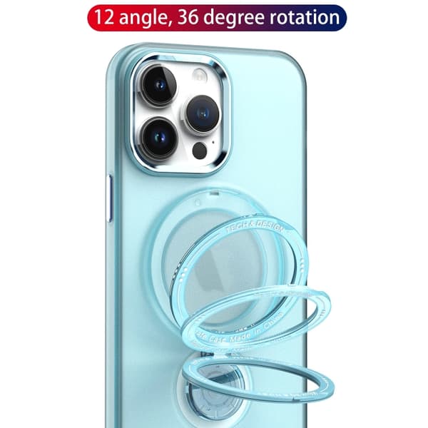 iPhone 16 Pro Max Rotation Holder MagSafe Skal - Perfekt Skydd och Funktionalitet Rosa