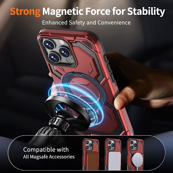 iPhone 16 Pro Max Kylning MagSafe Skal Röd