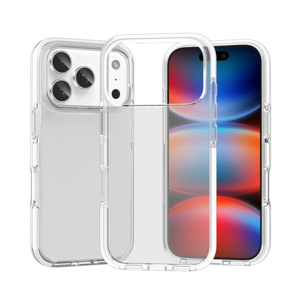 iPhone 18 Pro Max / iPhone 17 Pro Max Skal - Tvåfärgad Stötsäker Hög Transparens TPU Vit