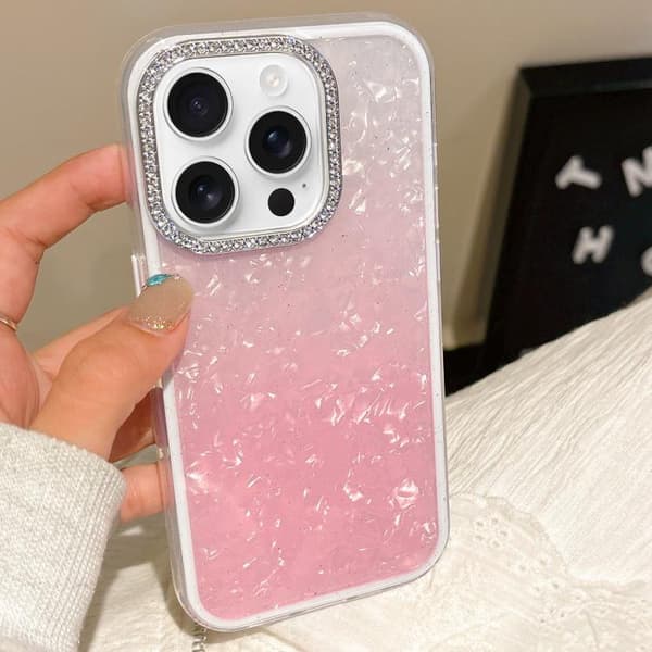 iPhone 16 Pro Gradient Shell Textur 3 1 Skal Rosa