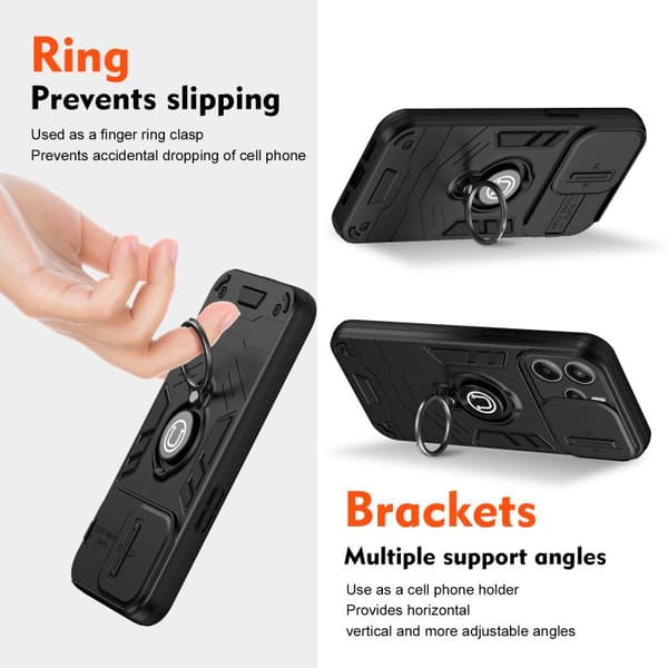 Redmi Note 14 4G - Camshield Ring Holder fodral Svart