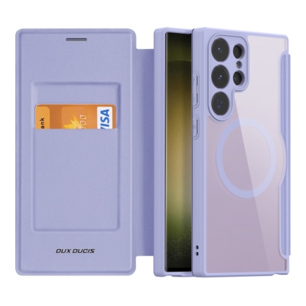 Samsung Galaxy S23 Ultra 5G Skal DUX DUCIS Skin X Pro Series Magsafe PC + TPU Läder Purpur