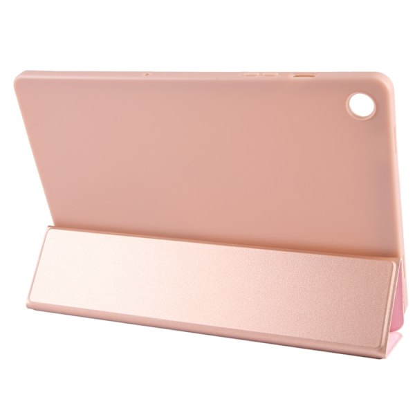 Samsung Galaxy Tab A9+ Skal i TPU Läder med Tri-fold Flip Roséguld