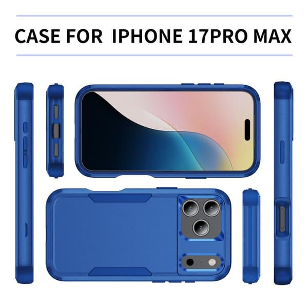 iPhone 18 Pro Max / iPhone 17 Pro Max Skal - Stötabsorberande TPU + PC Kunglig blå