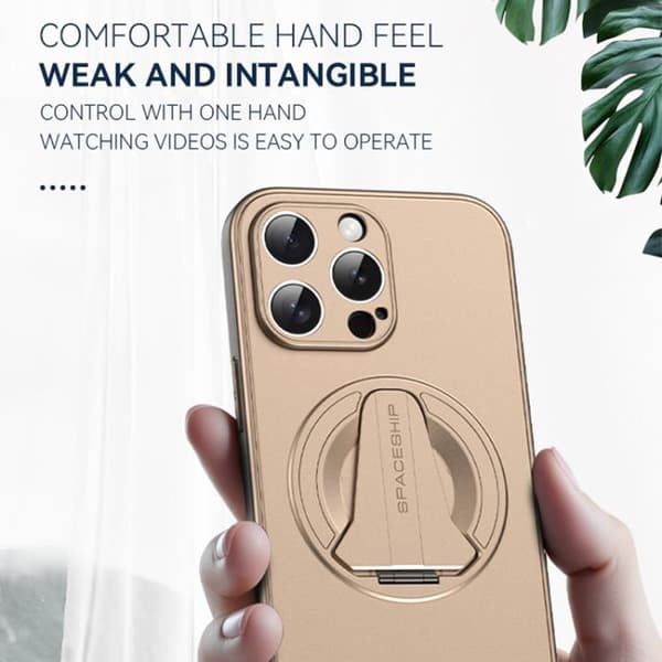 iPhone 17 Pro Skal med MagSafe Fällbar Hållare Ökenguld