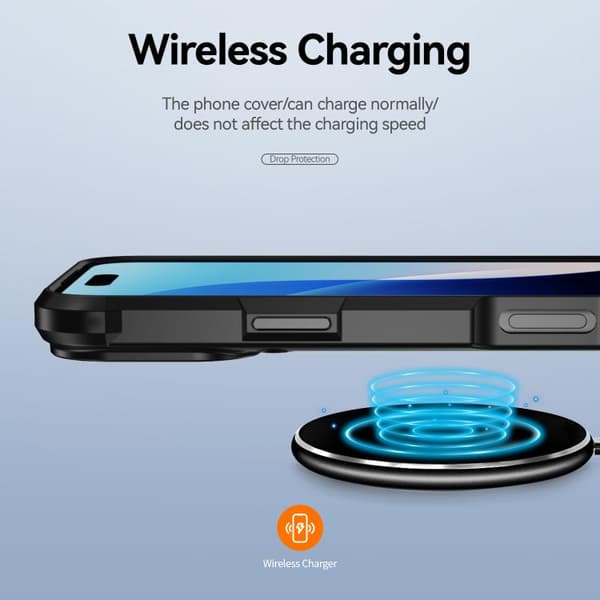 iPhone 18 Pro Max / iPhone 17 Pro Max Skal med TPU + PC Linsskydd Svart