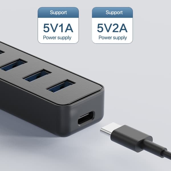 5-i-1 USB Multi-funktions Dockningsstation - Typ-C, 4xUSB 3.0, Plug & Play, Kompatibel med Windows och Mac