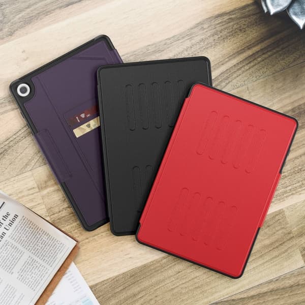 Samsung Galaxy Tab A9+ / A11+ magnetiskt läderfodral Röd