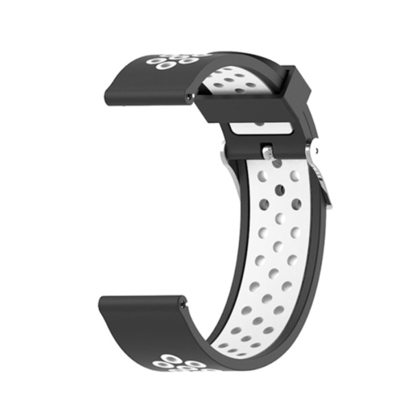 För Garmin Forerunner 245 Tvåfärgsrem Black -  White