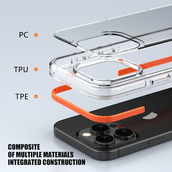iPhone 16 Pro TPE Airbag TPU+ PC Full Coverage Skal Vit