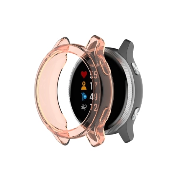 För Garmin Venu TPU Wrapped Tom Half Case Watch Case Transparent Orange