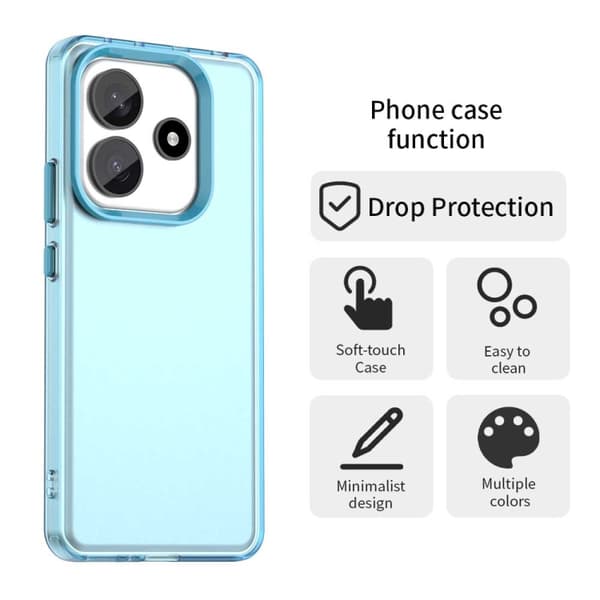 Redmi Note 14 5G - Candy PC Hybrid TPU Stöttåligt Mobilskal Blå