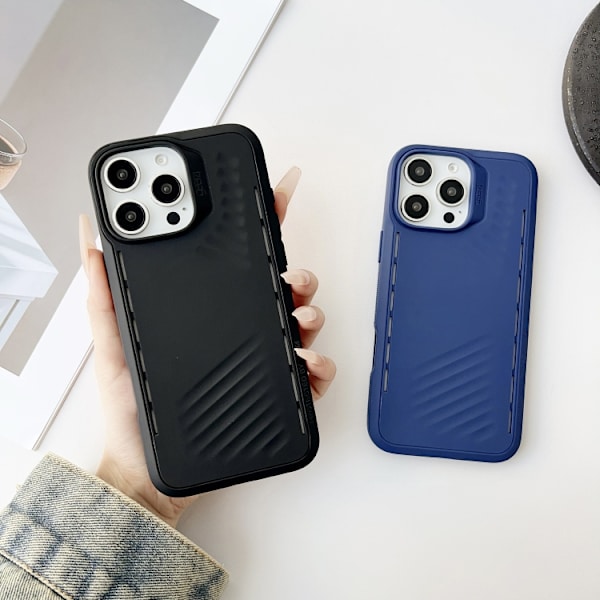 iPhone 16 Pro Max Gaer4 Imitation MagSafe Stötsäker TPU Skal Blå