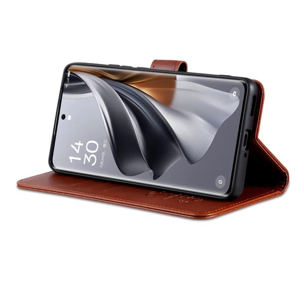 Redmi K80 Pro - Flip Läderfodral i Fårskinnstextur Brun