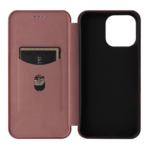 iPhone 16 Pro Max Skal Kolfibertextur - Elegant Fodral för Skydd och Stil Brun