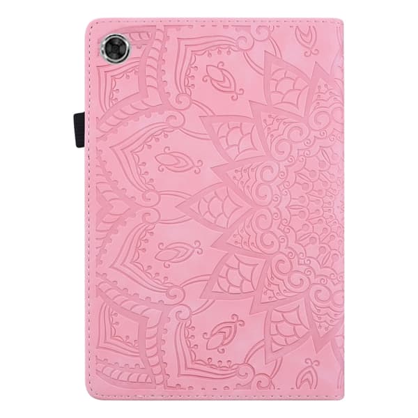 Samsung Galaxy Tab A8 10.5 (2021) Flip Leather Case med Prägling Rosa