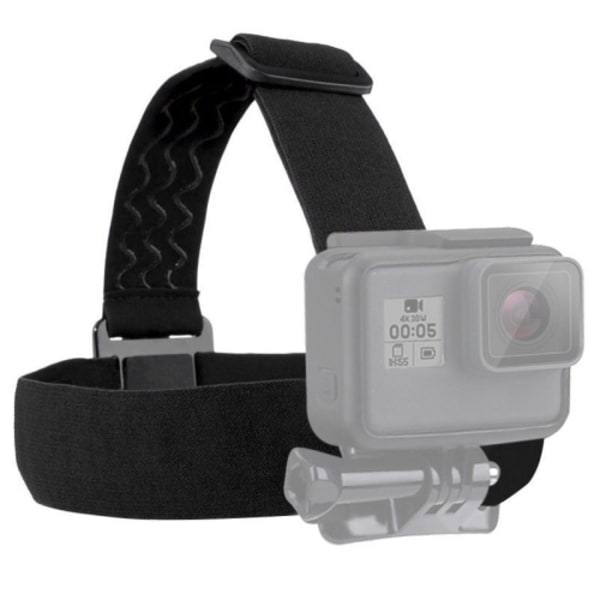 Elastisk monteringsbälte Justerbart huvudband för GoPro, Insta360 ONE R, DJI Osmo Action och andra actionkameror